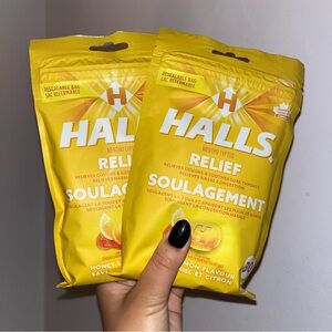 Halls Relief Mentho-Lyptus Honey Lemon Flavour Cough Drops!